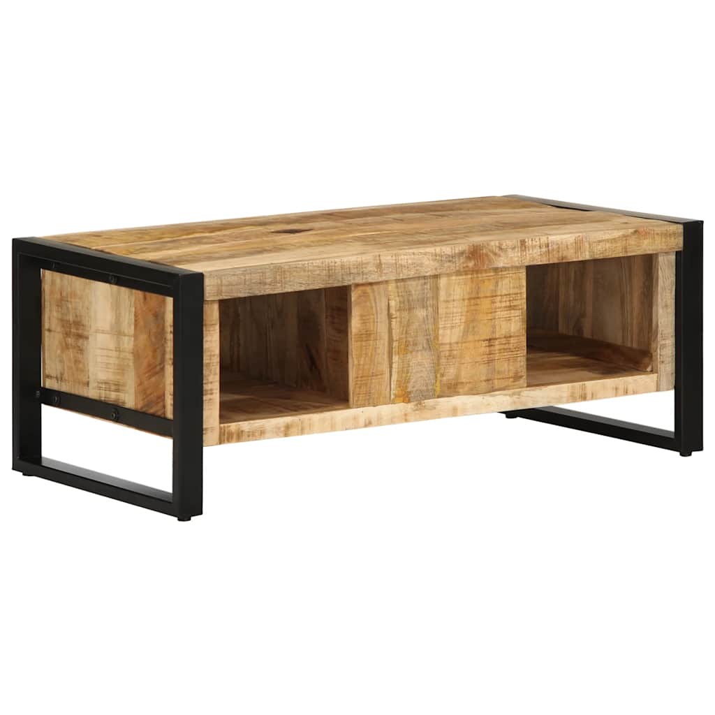 Table basse 90x50x36 cm bois de manguier massif brut - XIOS