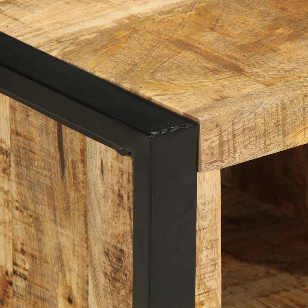 Table basse 90x50x36 cm bois de manguier massif brut - XIOS