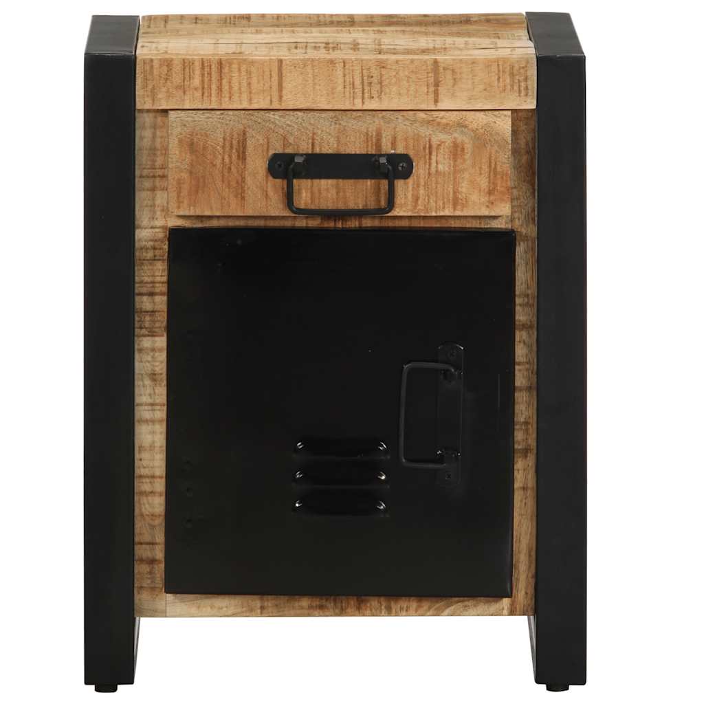 Table de chevet 40x30x50 cm bois massif de manguier brut - XIOS