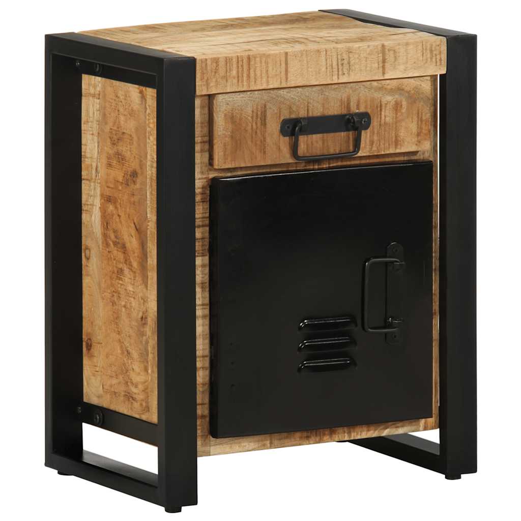 Tables de chevet 2 pcs bois de manguier massif brut