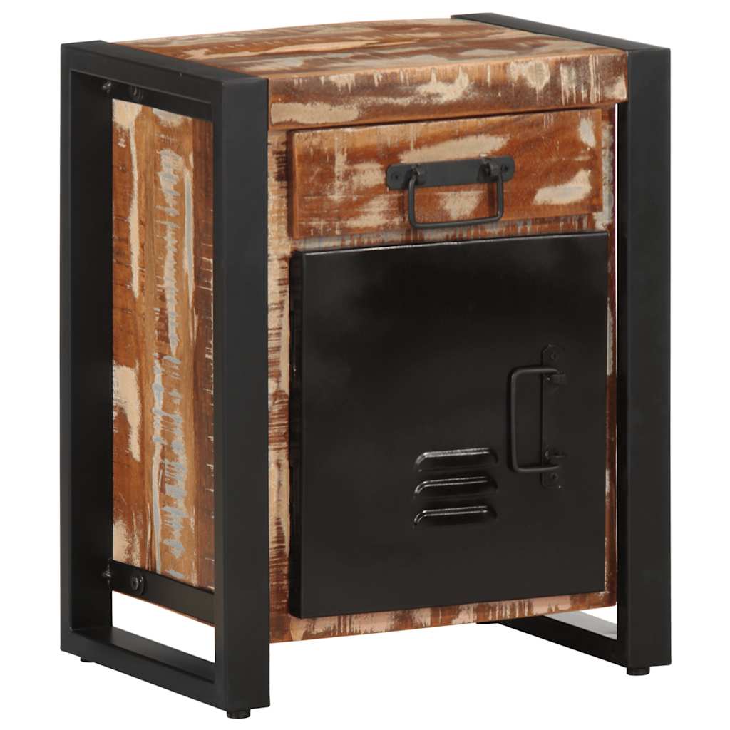 Table de chevet multicolore 40x30x50 cm bois de récupération - XIOS