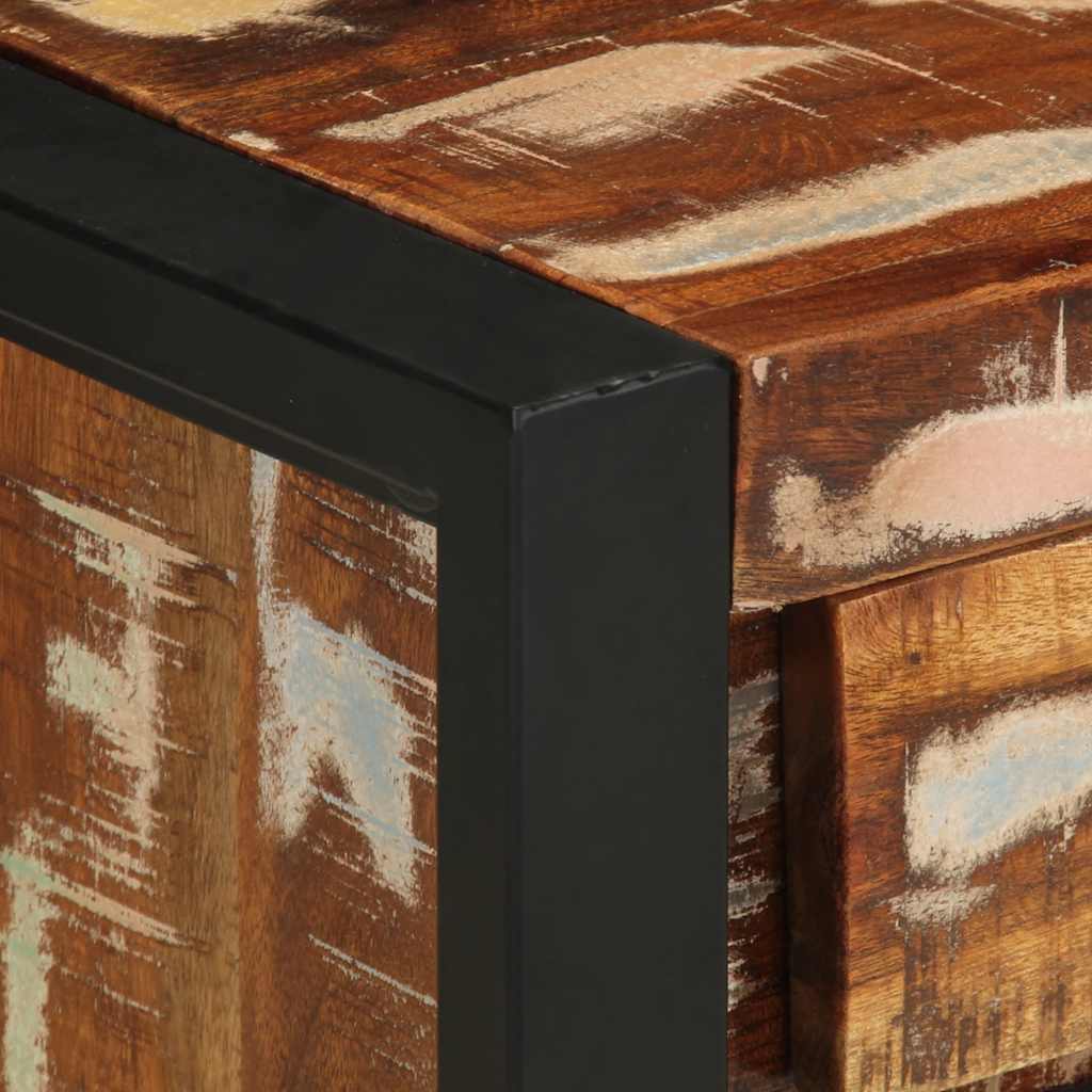 Table de chevet multicolore 40x30x50 cm bois de récupération - XIOS