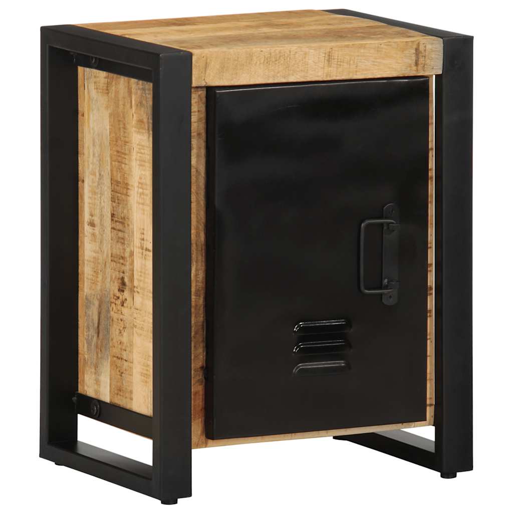 Table de chevet 40x30x51 cm bois massif de manguier brut - XIOS