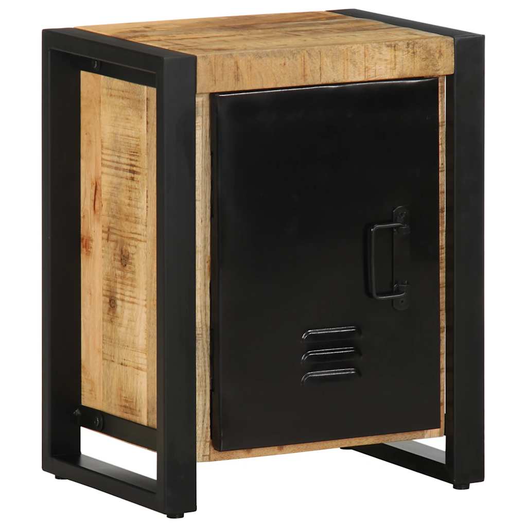 Table de chevet 40x30x51 cm bois massif de manguier brut - XIOS