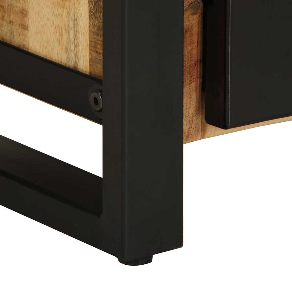 Table de chevet 40x30x51 cm bois massif de manguier brut - XIOS