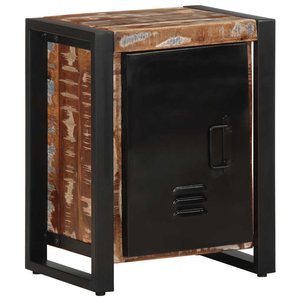 Table de chevet multicolore 40x30x51 cm bois de récupération - XIOS