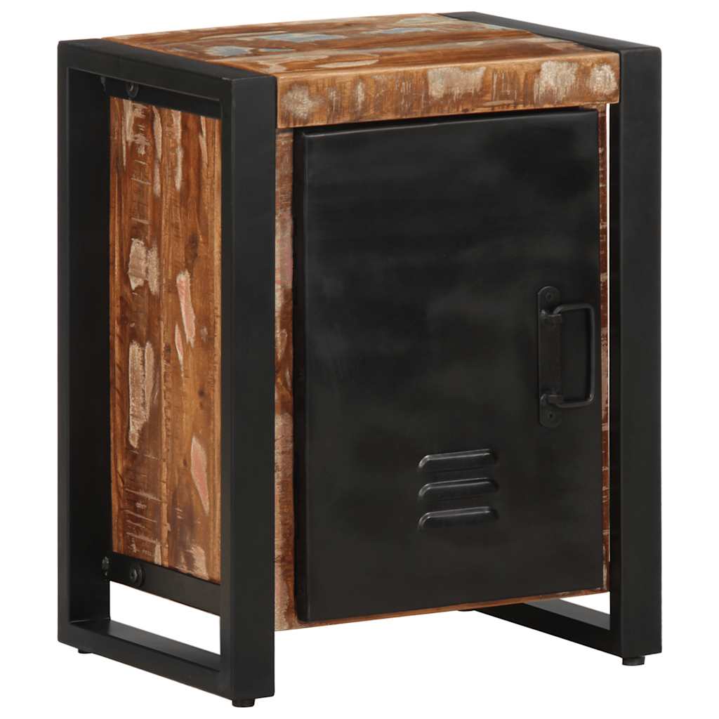 Table de chevet multicolore 40x30x51 cm bois de récupération - XIOS