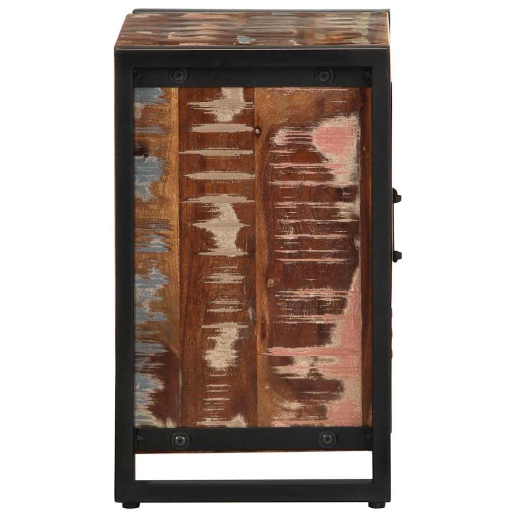 Table de chevet multicolore 40x30x51 cm bois de récupération - XIOS