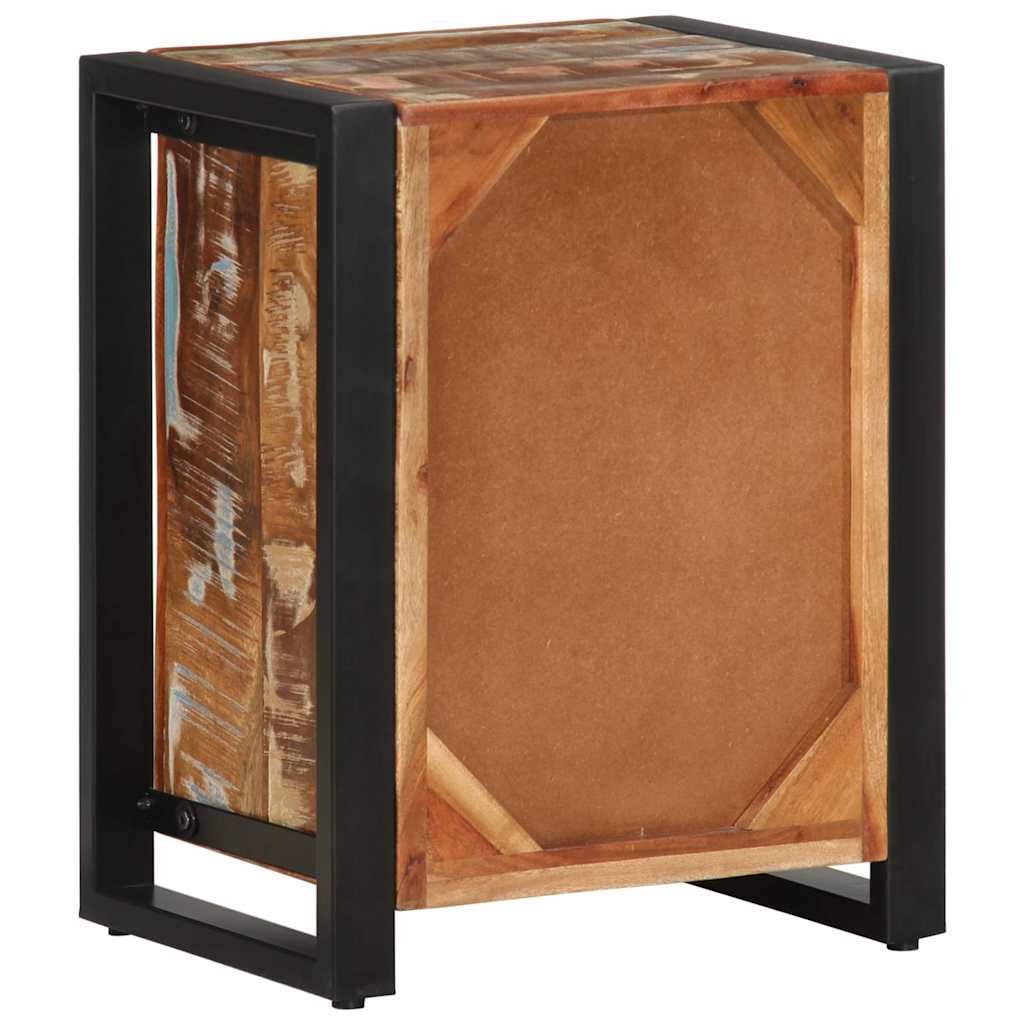 Table de chevet multicolore 40x30x51 cm bois de récupération - XIOS
