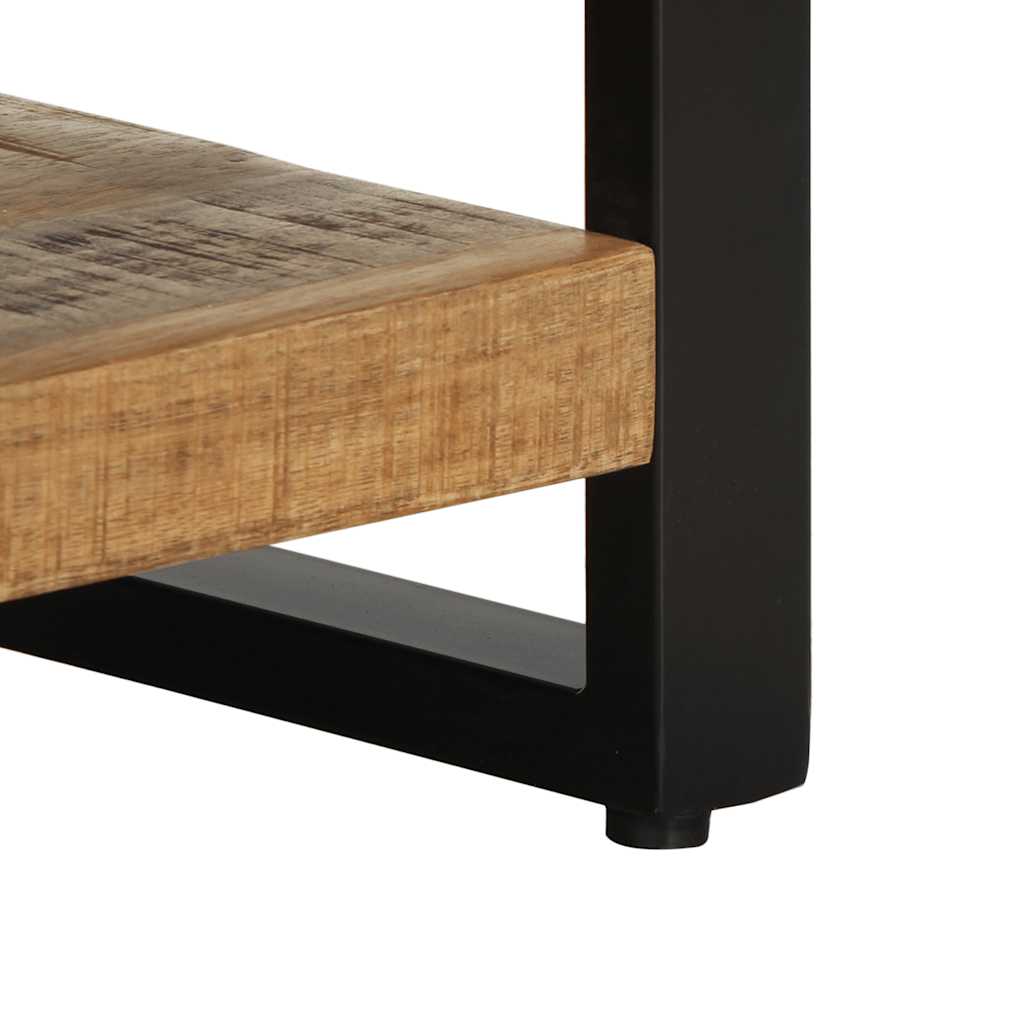 Table de chevet 35x34x45 cm bois de manguier massif brut - XIOS