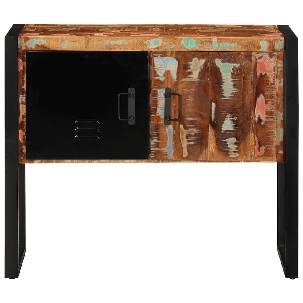 Armoire console multicolore 90x35x75cm bois massif récupération - XIOS