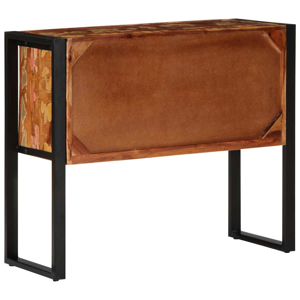 Armoire console multicolore 90x35x75cm bois massif récupération - XIOS