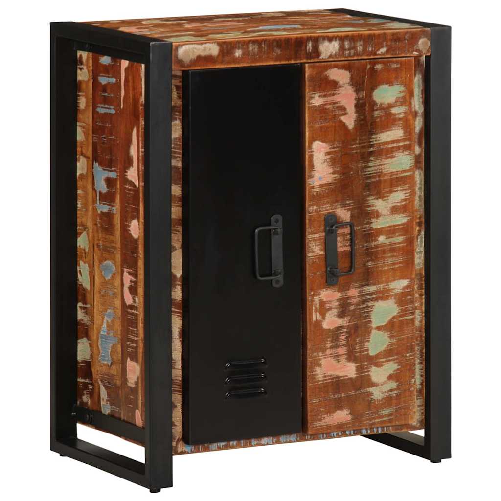 Buffet multicolore 55x35x70 cm bois massif récupération - XIOS