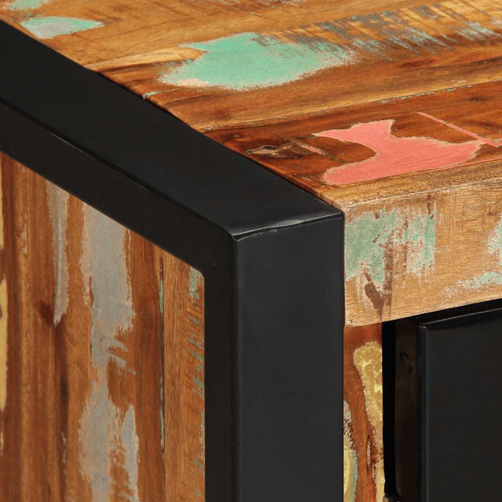 Buffet multicolore 55x35x70 cm bois massif récupération - XIOS