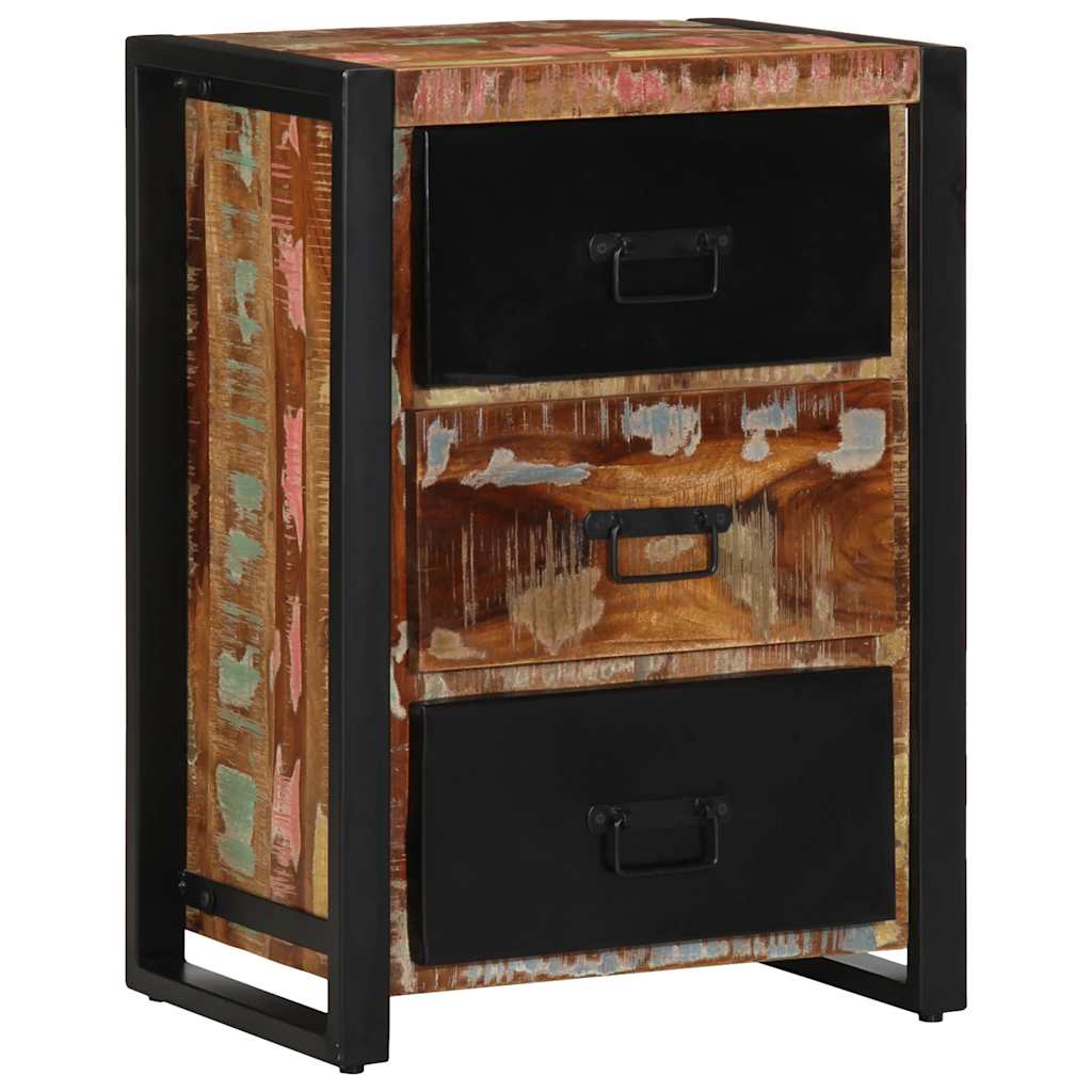 Meuble à tiroirs multicolore 50x35x70 cm en bois massif recyclé - XIOS