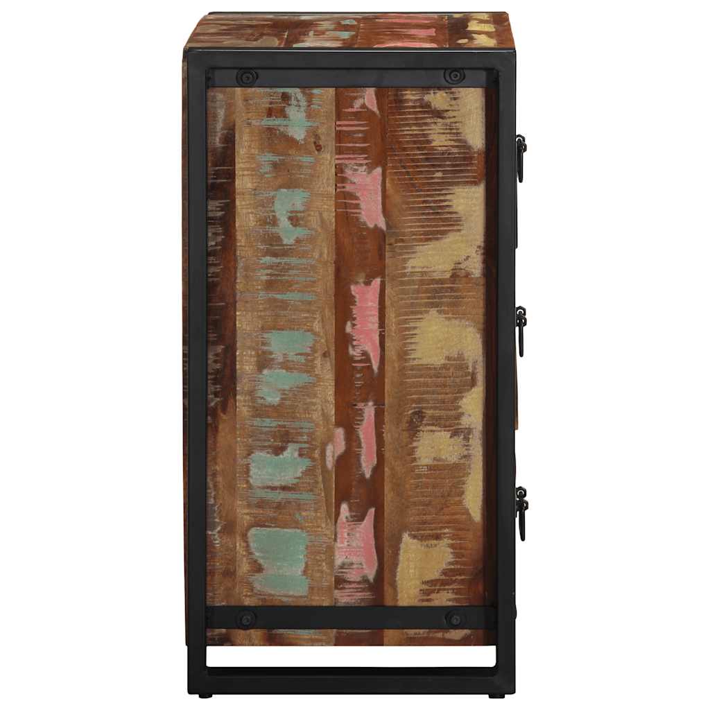 Meuble à tiroirs multicolore 50x35x70 cm en bois massif recyclé - XIOS
