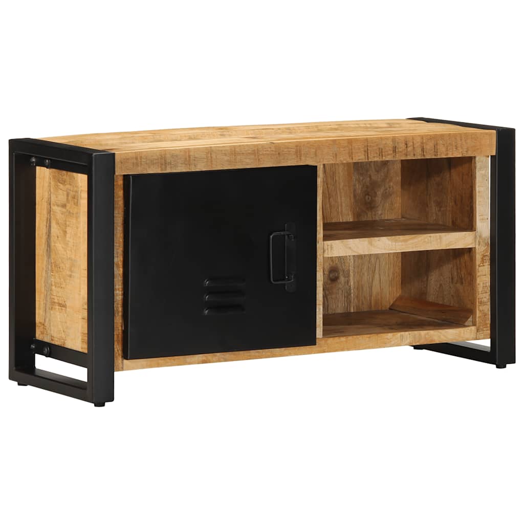 Meuble TV 80x30x40 cm bois massif de manguier brut - XIOS