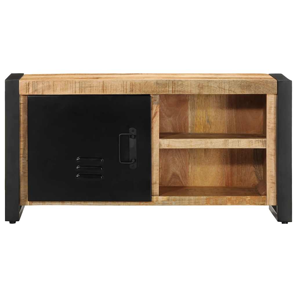 Meuble TV 80x30x40 cm bois massif de manguier brut - XIOS