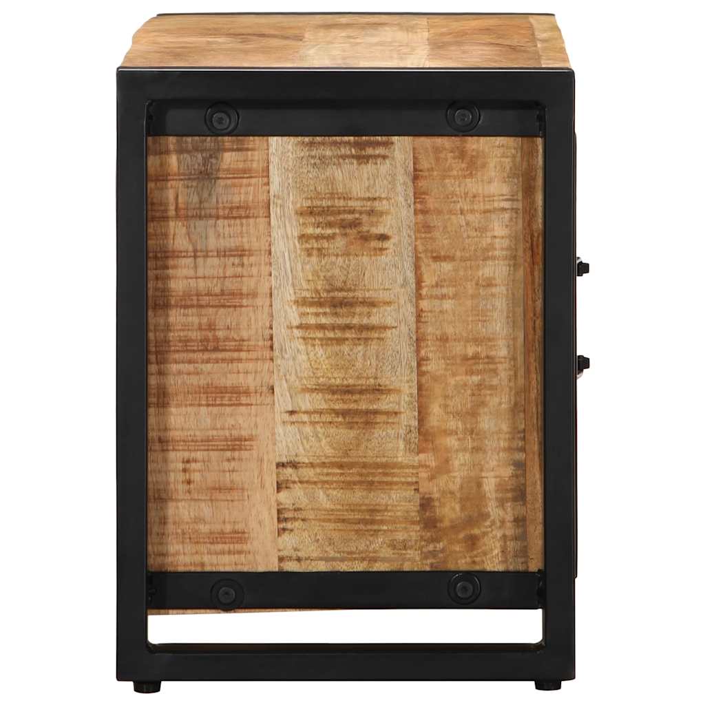 Meuble TV 80x30x40 cm bois massif de manguier brut - XIOS