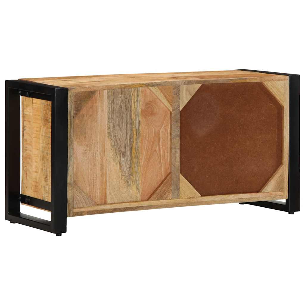 Meuble TV 80x30x40 cm bois massif de manguier brut - XIOS