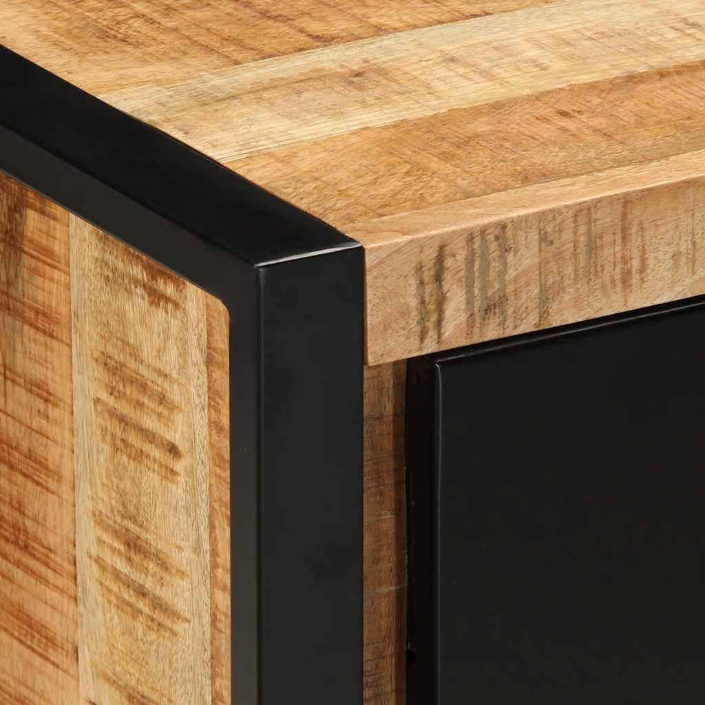 Meuble TV 80x30x40 cm bois massif de manguier brut - XIOS