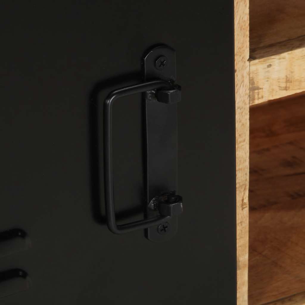 Meuble TV 80x30x40 cm bois massif de manguier brut - XIOS