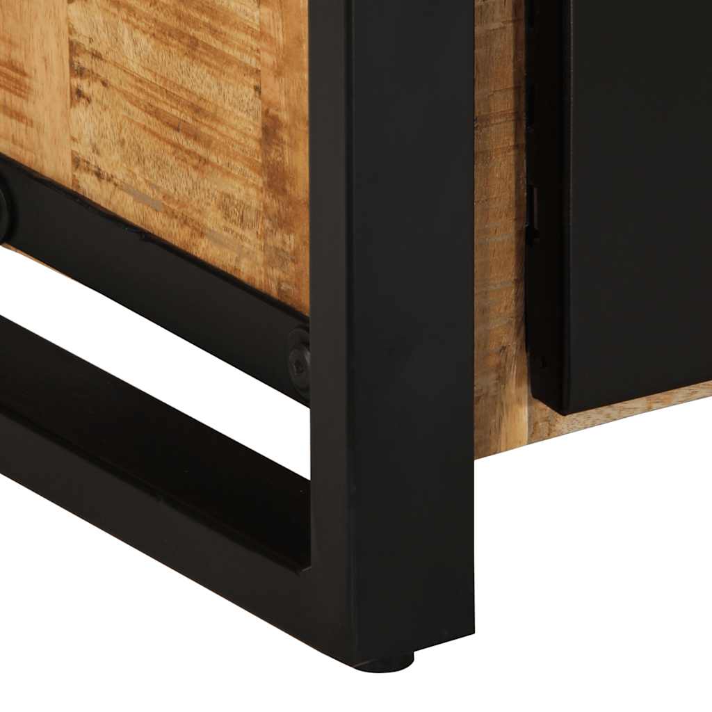 Meuble TV 80x30x40 cm bois massif de manguier brut - XIOS