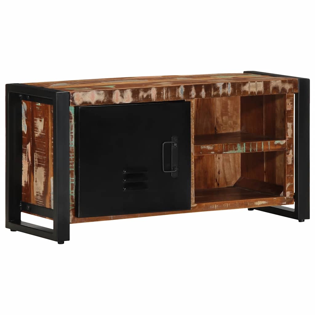 Meuble TV 80x30x40 cm bois de récupération massif - XIOS