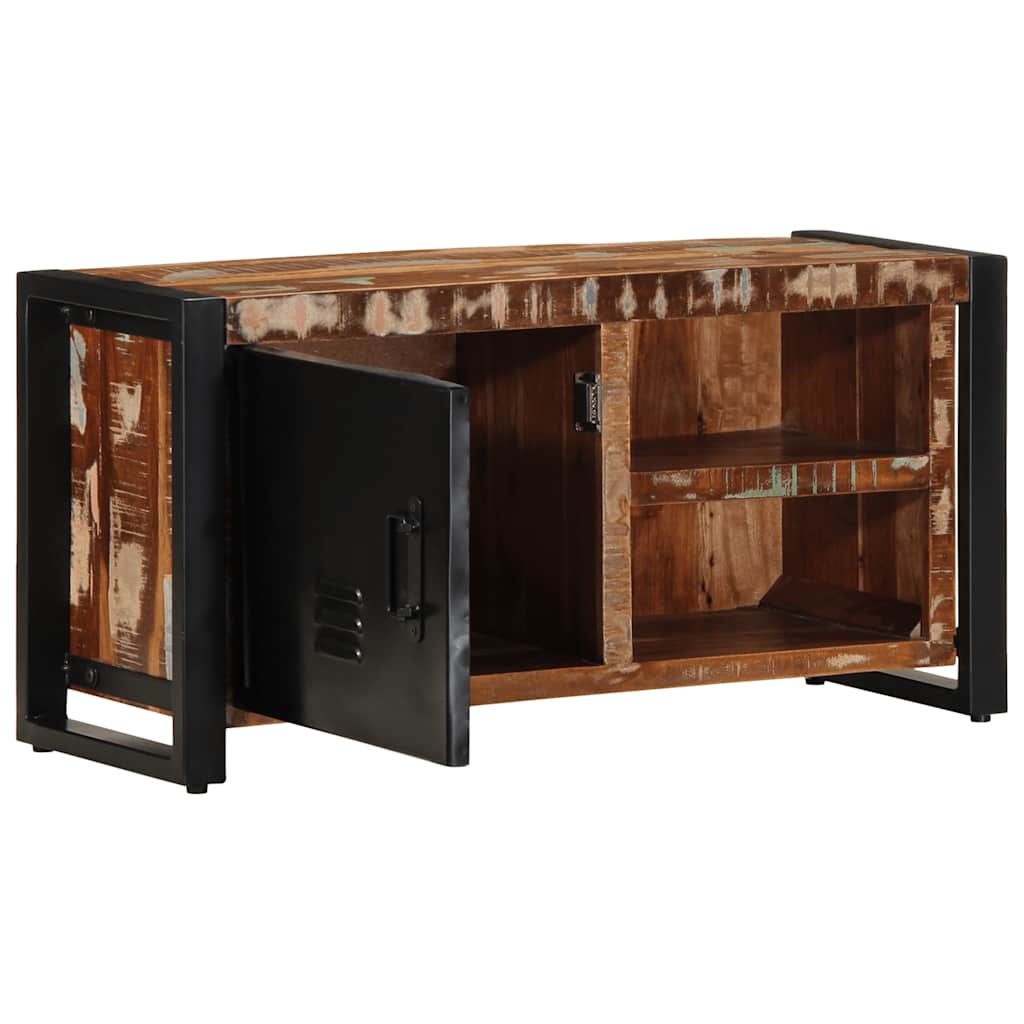 Meuble TV 80x30x40 cm bois de récupération massif - XIOS