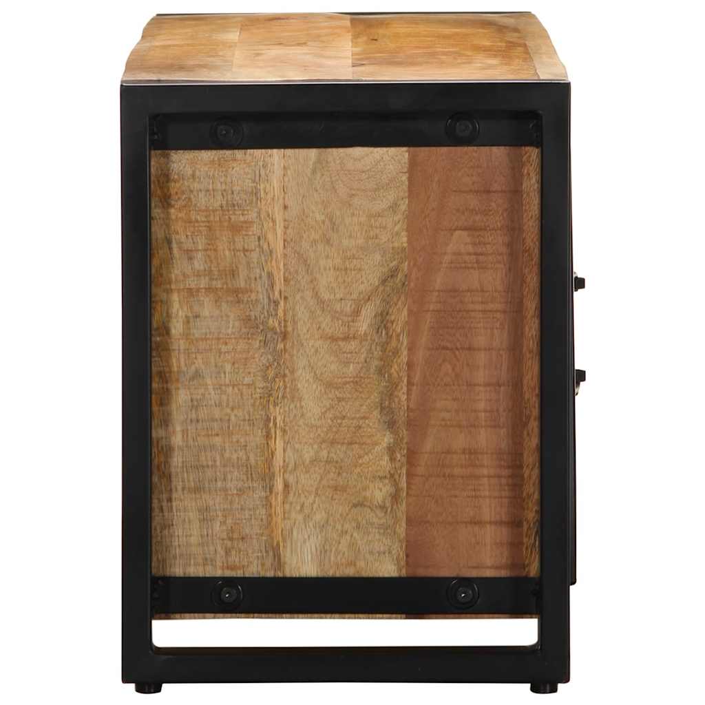 Meuble TV 100x30x40 cm bois massif de manguier brut - XIOS