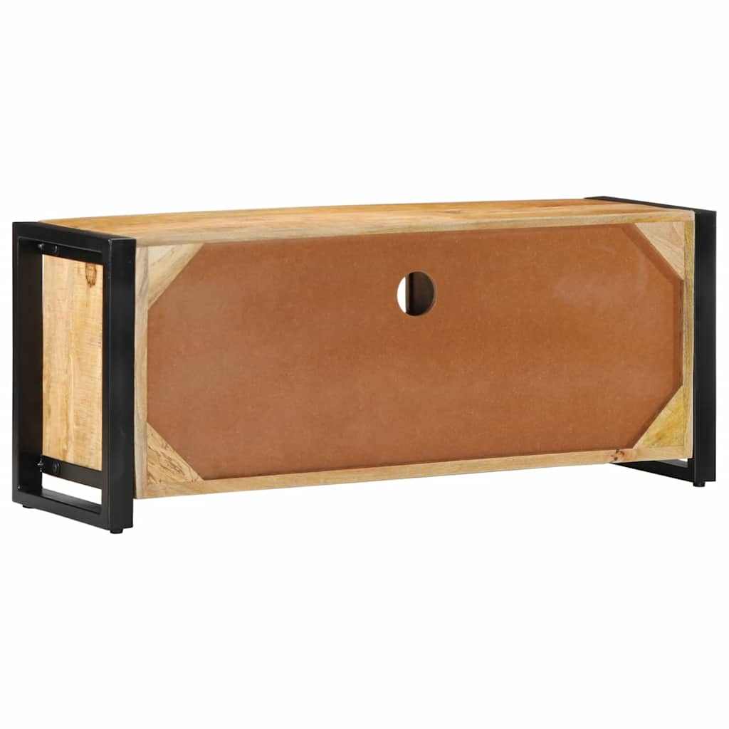 Meuble TV 100x30x40 cm bois massif de manguier brut - XIOS