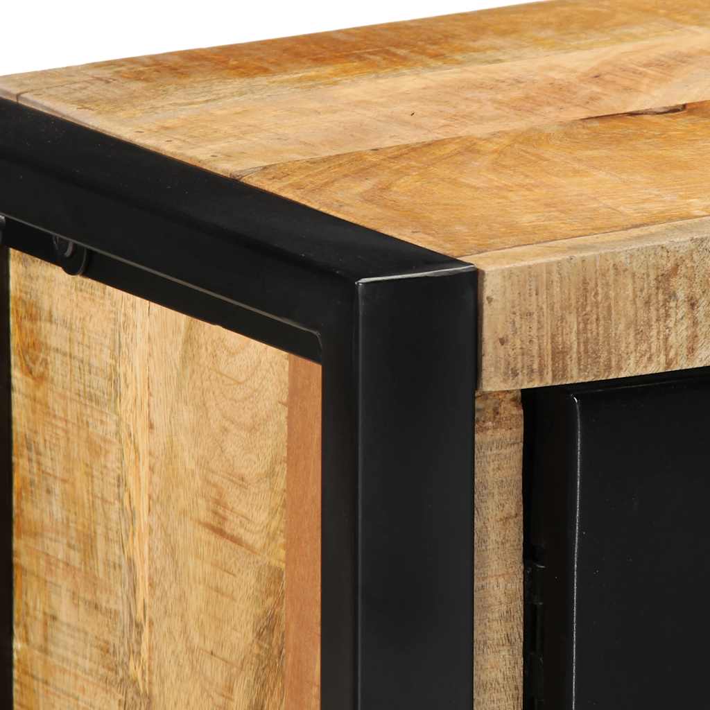 Meuble TV 100x30x40 cm bois massif de manguier brut - XIOS