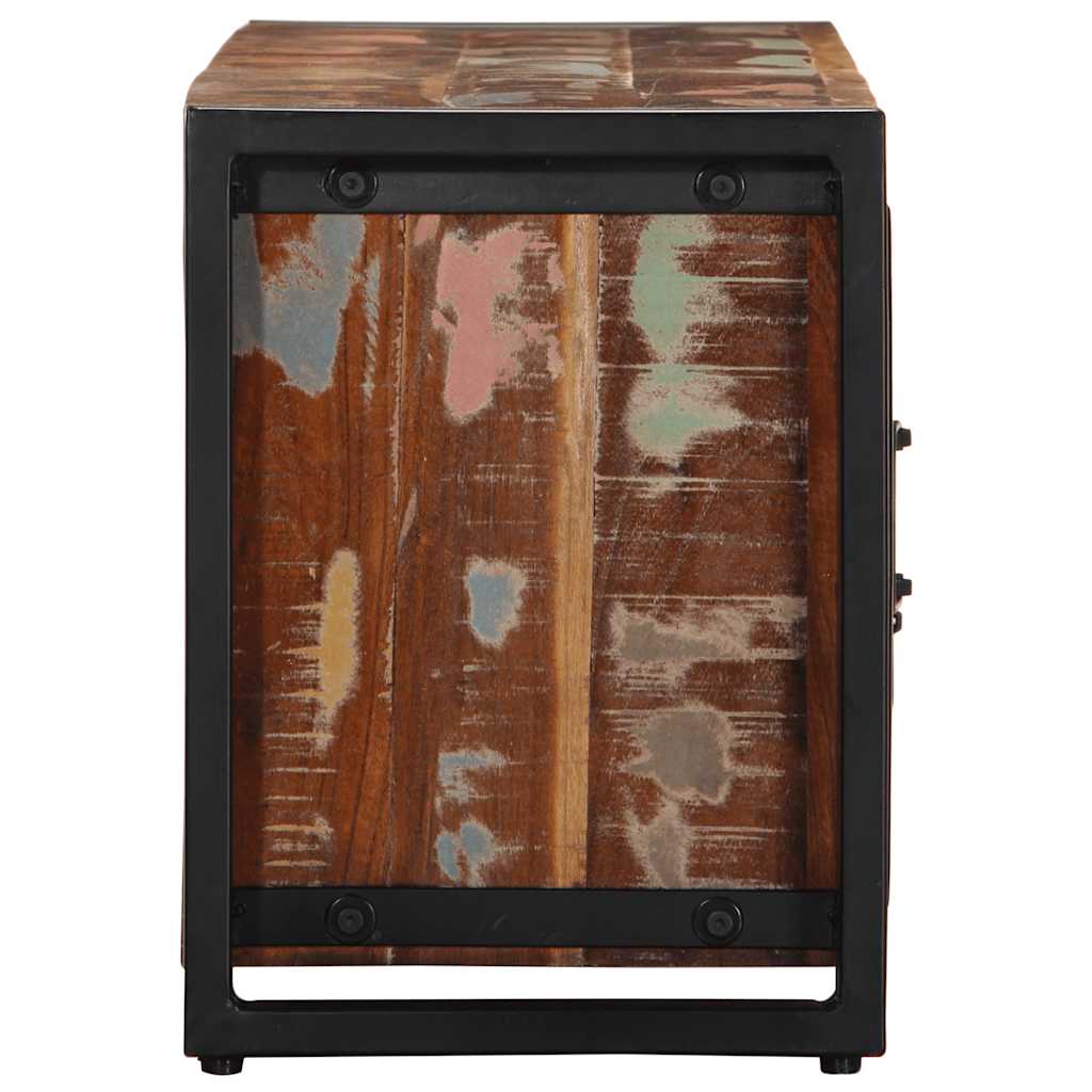 Meuble TV 100x30x40 cm Bois de récupération solide - XIOS