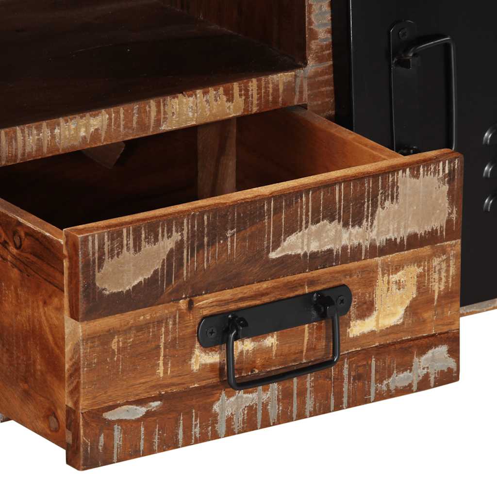 Meuble TV 100x30x40 cm Bois de récupération solide - XIOS