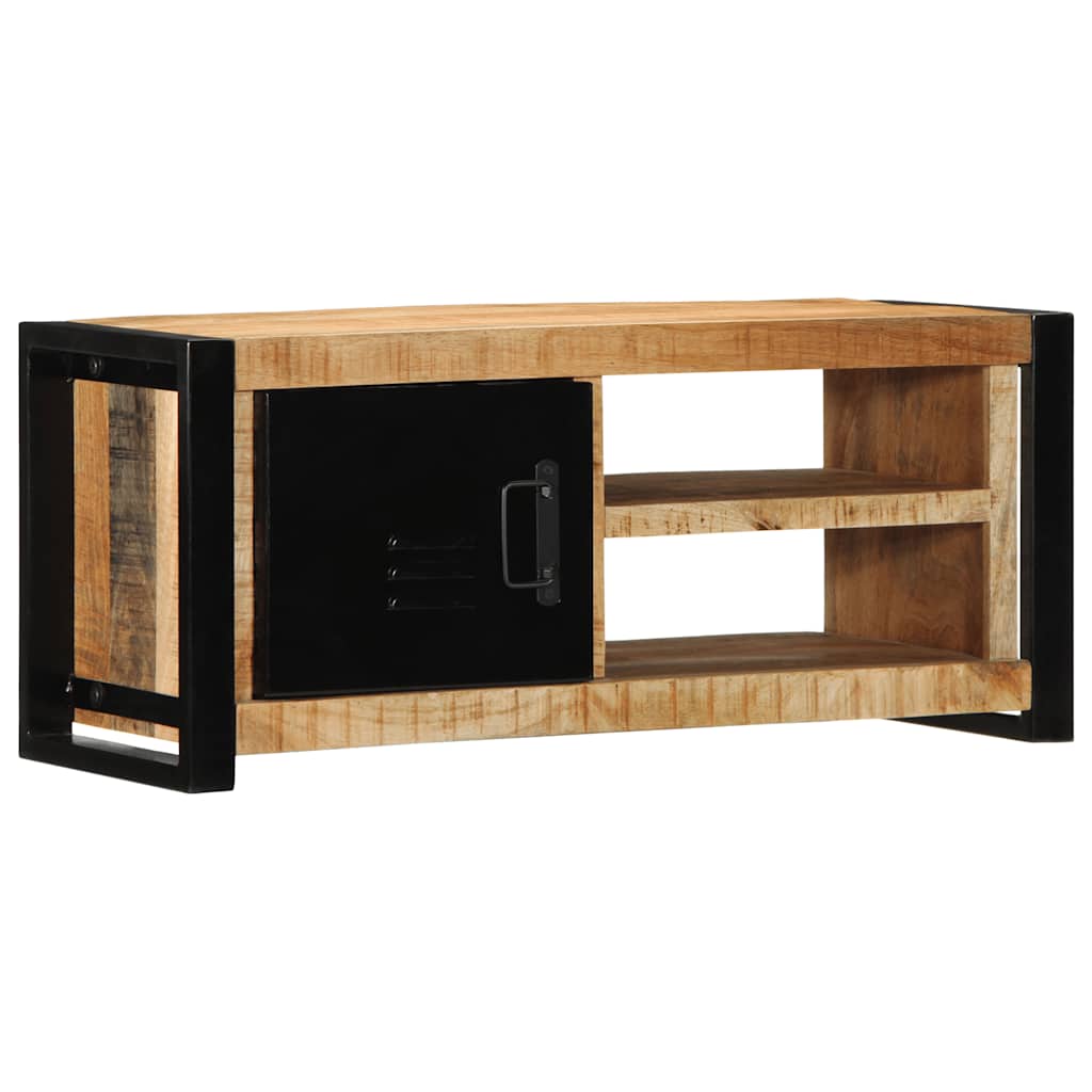 Meuble TV 80x30x35 cm bois massif de manguier brut - XIOS