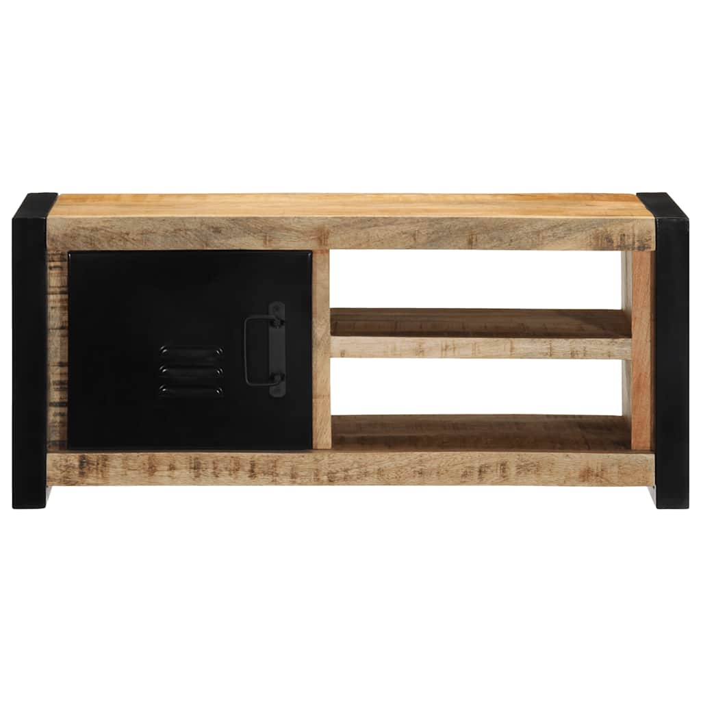Meuble TV 80x30x35 cm bois massif de manguier brut - XIOS