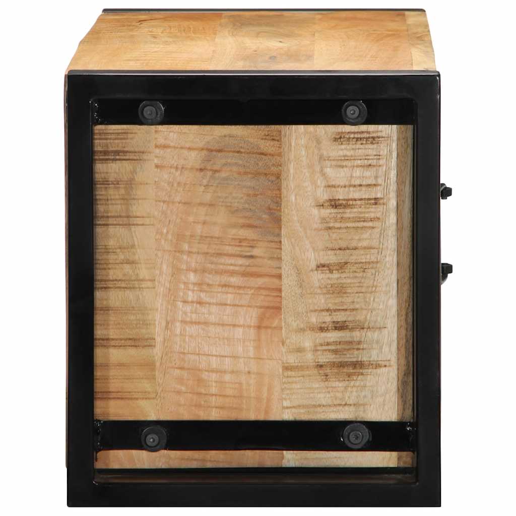 Meuble TV 80x30x35 cm bois massif de manguier brut - XIOS