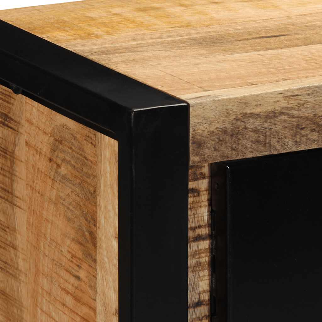 Meuble TV 80x30x35 cm bois massif de manguier brut - XIOS