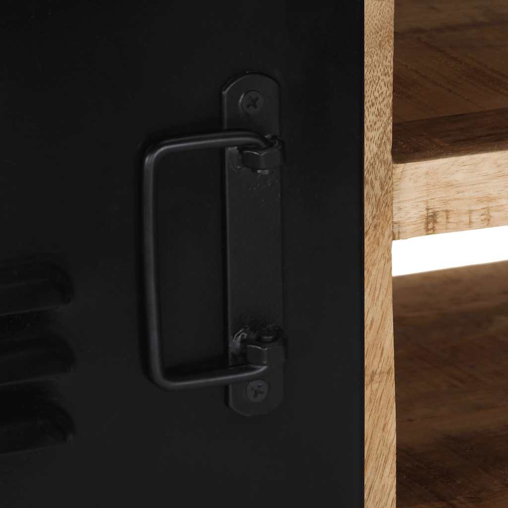 Meuble TV 80x30x35 cm bois massif de manguier brut - XIOS