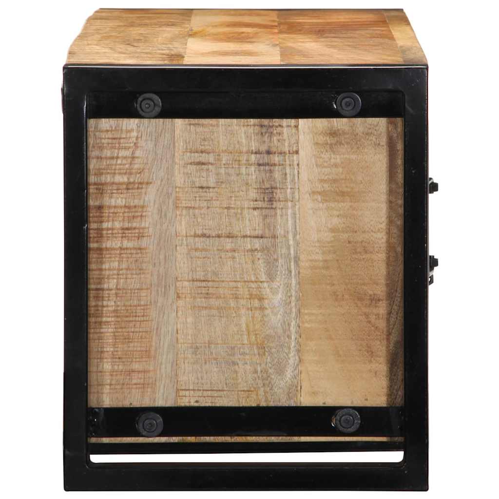 Meuble TV 100x30x35 cm bois massif de manguier brut - XIOS