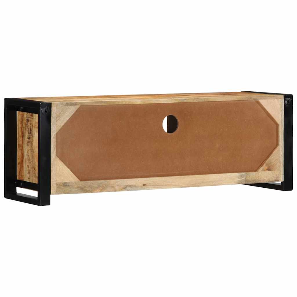 Meuble TV 100x30x35 cm bois massif de manguier brut - XIOS