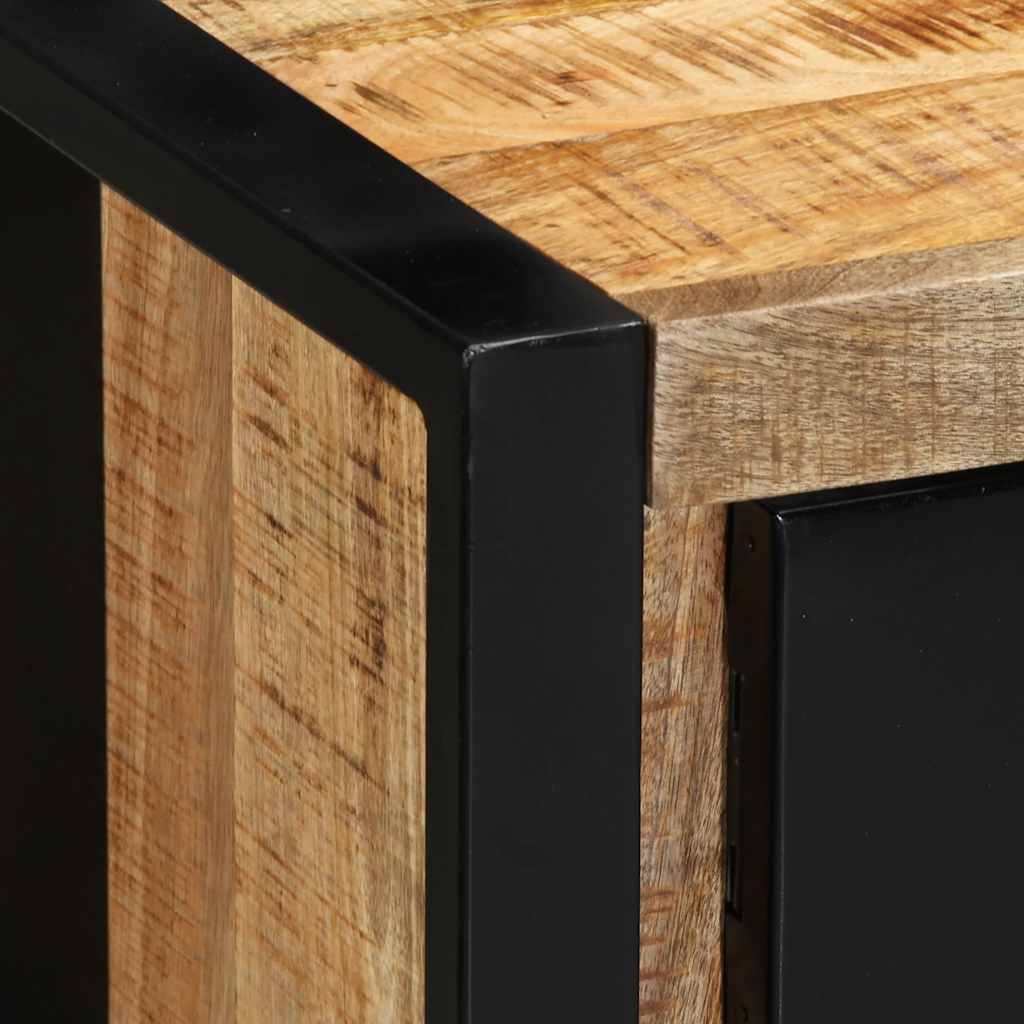 Meuble TV 100x30x35 cm bois massif de manguier brut - XIOS