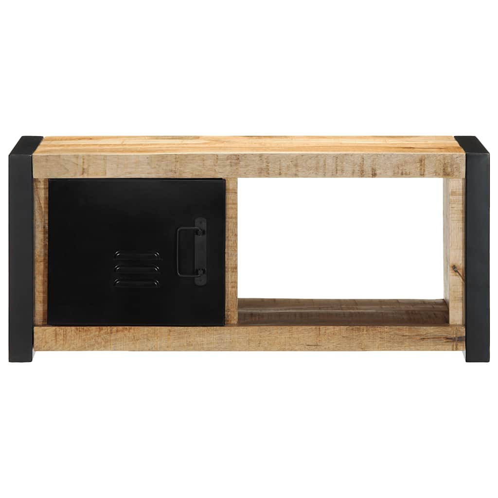 Meuble TV 80x30x35 cm bois massif de manguier brut - XIOS