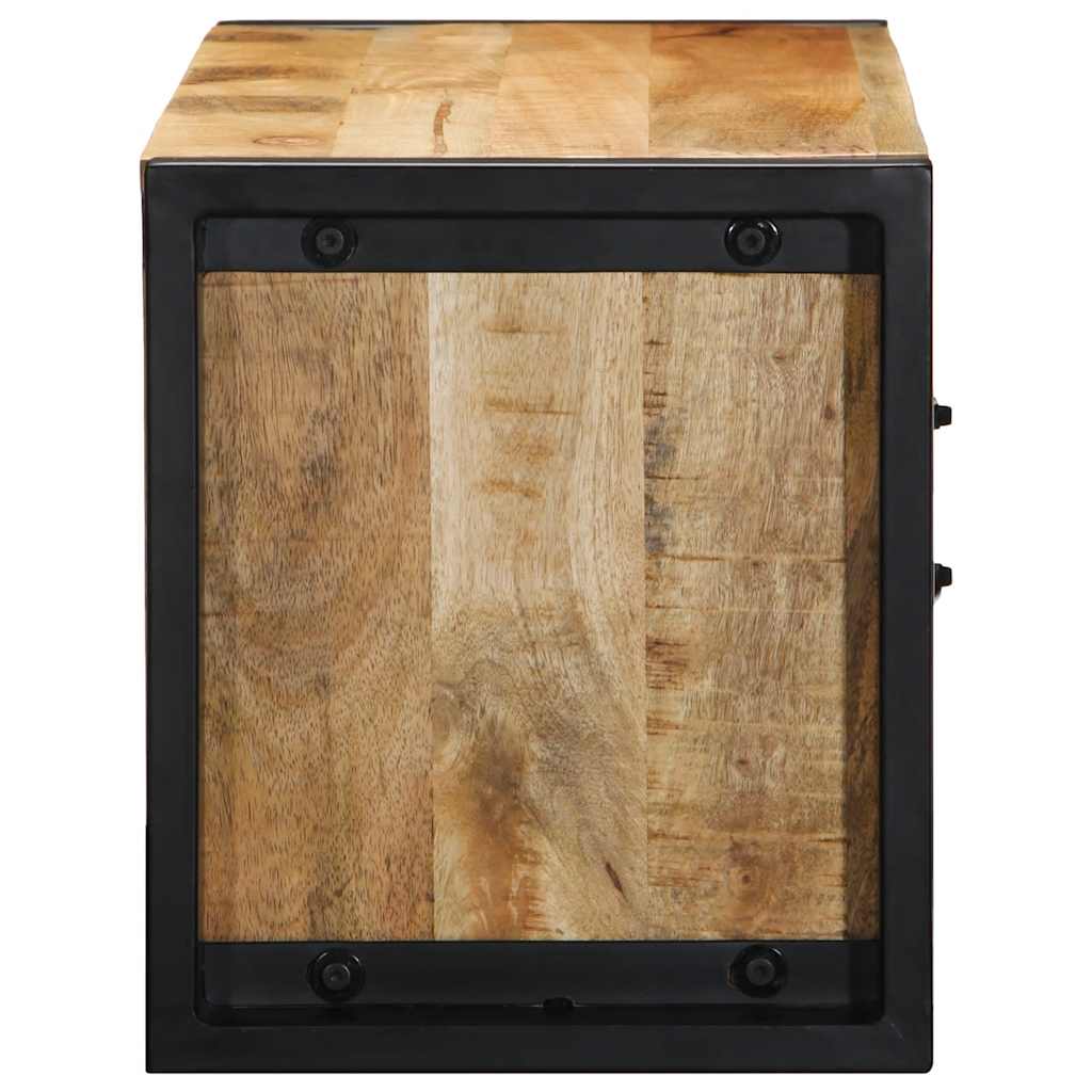 Meuble TV 80x30x35 cm bois massif de manguier brut - XIOS