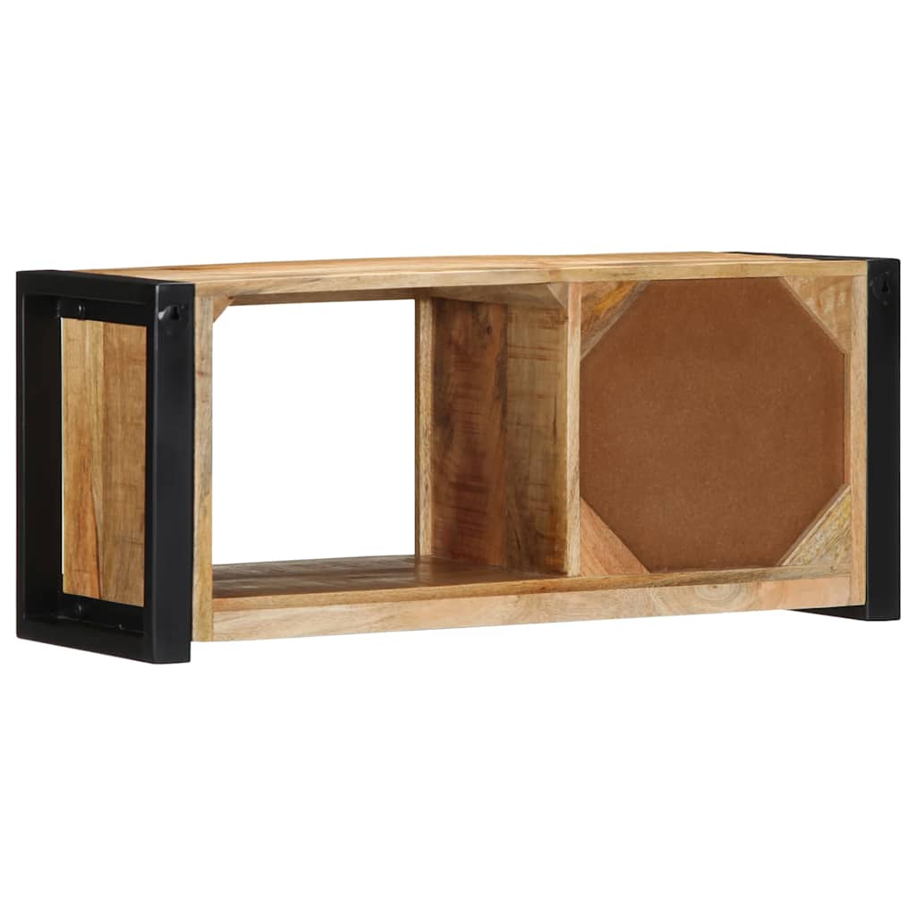 Meuble TV 80x30x35 cm bois massif de manguier brut - XIOS