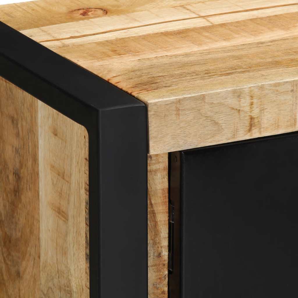 Meuble TV 80x30x35 cm bois massif de manguier brut - XIOS