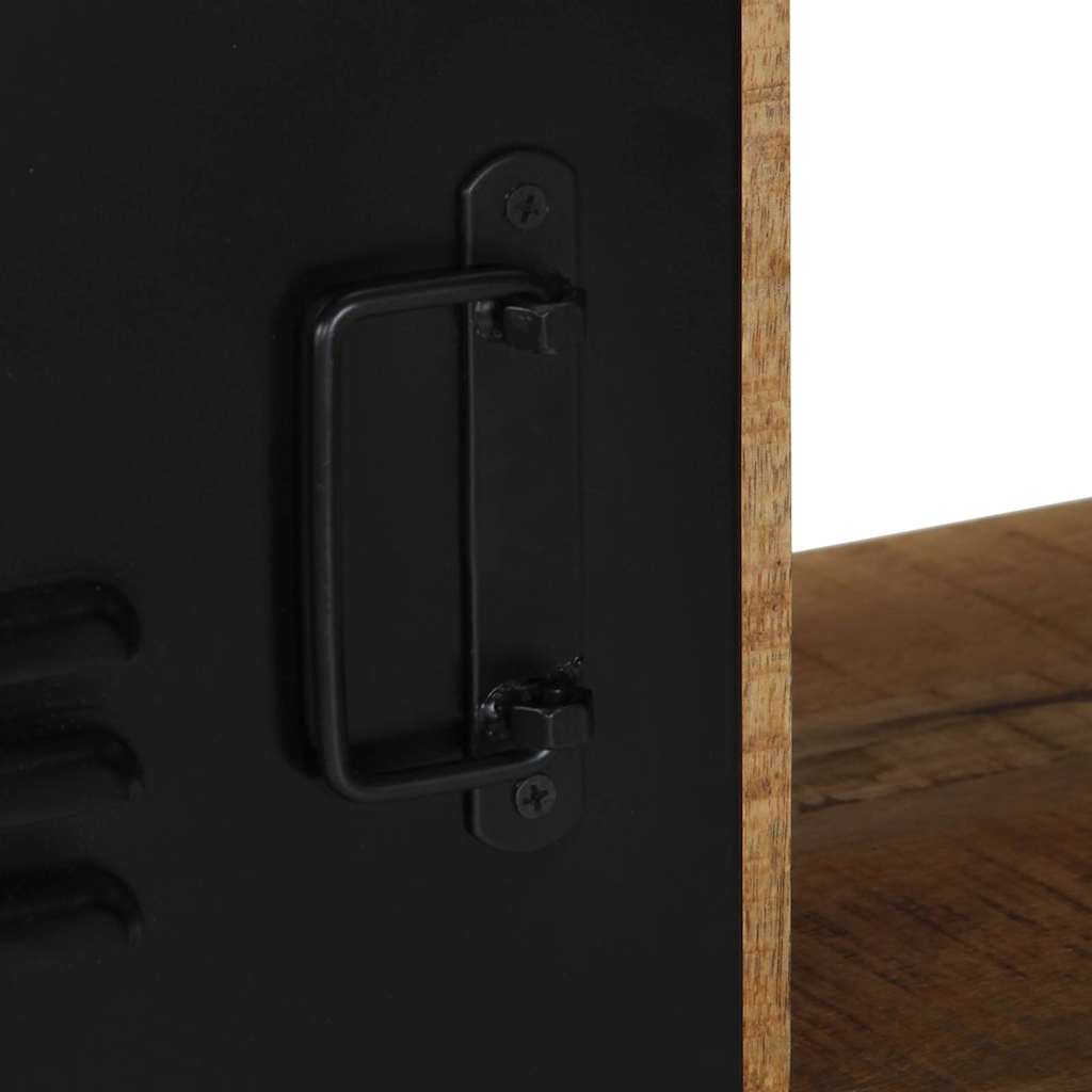 Meuble TV 80x30x35 cm bois massif de manguier brut - XIOS
