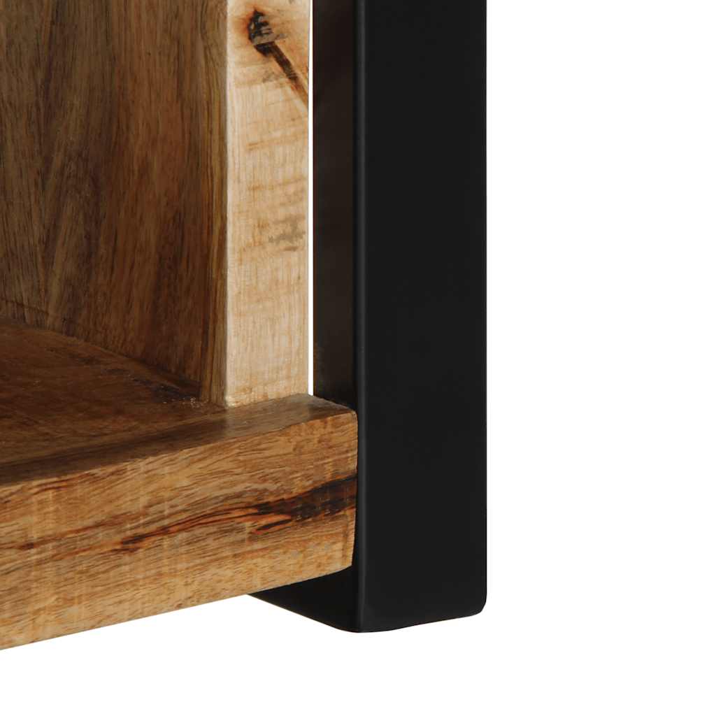 Meuble TV 80x30x35 cm bois massif de manguier brut - XIOS