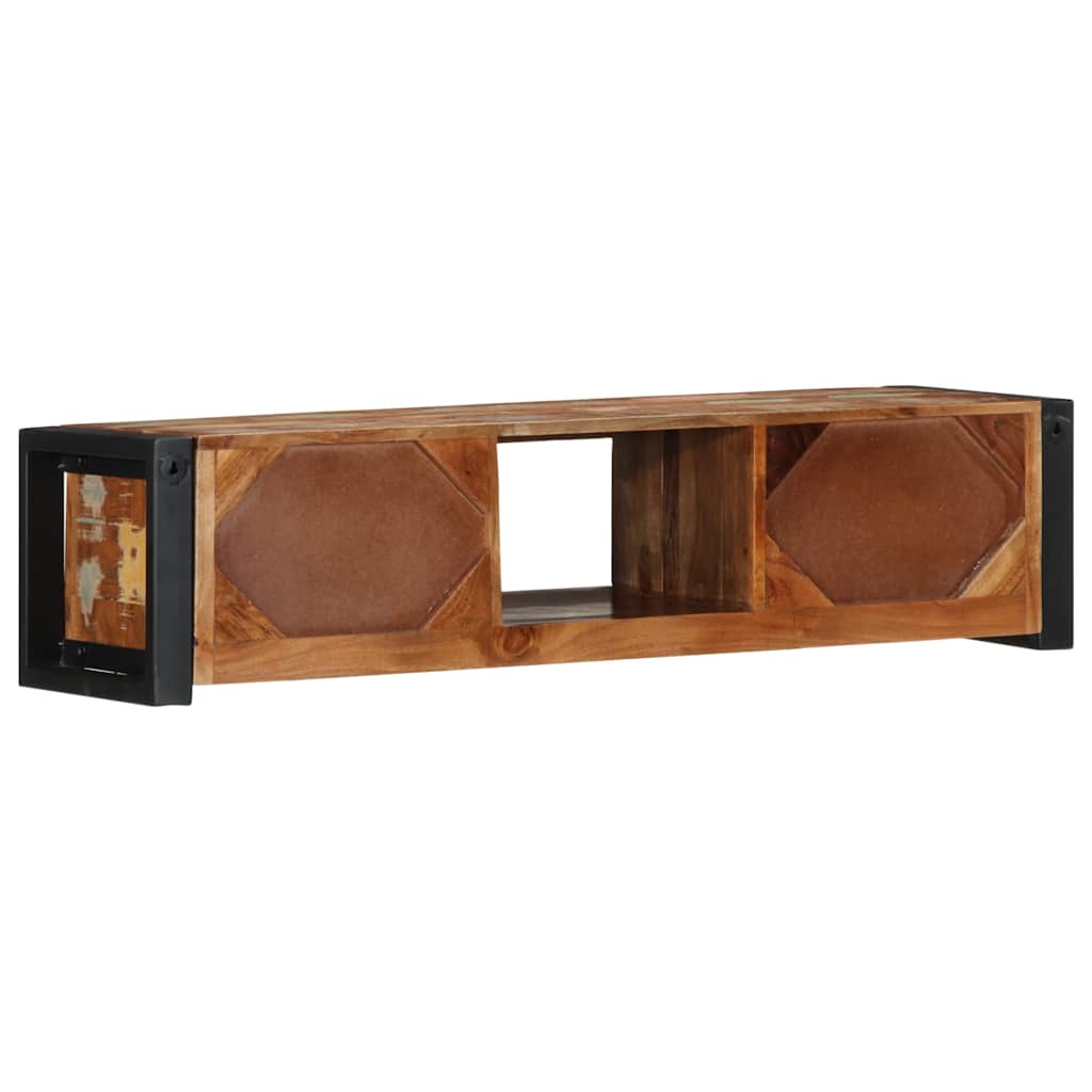 Meuble TV 100x30x25 cm Bois de récupération solide - XIOS