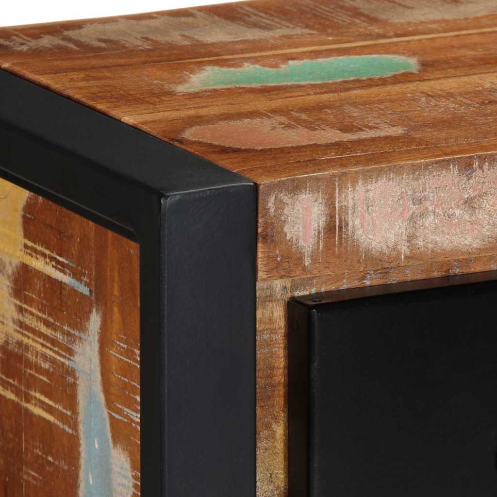 Meuble TV 100x30x25 cm Bois de récupération solide - XIOS